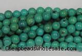 CNT205 15.5 inches 6mm round natural turquoise beads wholesale