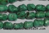 CNT235 15.5 inches 8*10mm bone natural turquoise beads wholesale