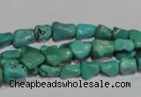 CNT236 15.5 inches 7*9mm bone natural turquoise beads wholesale