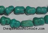 CNT238 15.5 inches 9*12mm bone natural turquoise beads wholesale