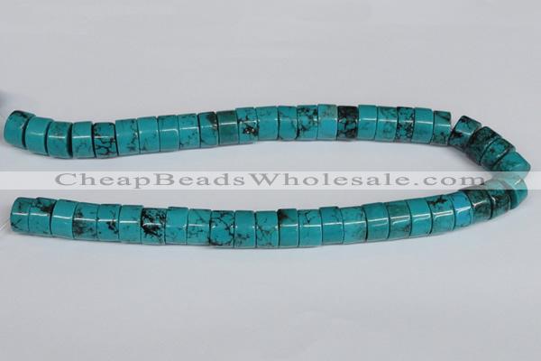 CNT26 16 inches 9*14mm wheel natural turquoise beads wholesale