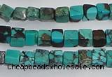 CNT401 15.5 inches 4*4mm cube turquoise beads wholesale