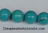 CNT45 16 inches 16mm round turquoise beads wholesale