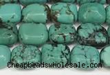 CNT510 15.5 inches 8*10mm - 9*10mm rectangle turquoise gemstone beads