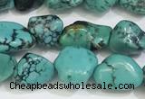 CNT519 15.5 inches 7*9mm - 8*10mm nuggets turquoise gemstone beads