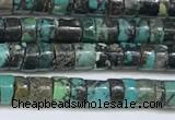 CNT526 15.5 inches 3.5mm - 4mm heishi turquoise gemstone beads