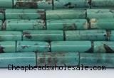 CNT569 15.5 inches 4*13mm tube turquoise gemstone beads