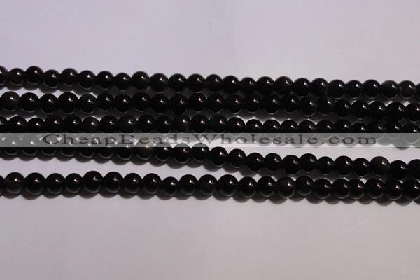 COB21 15.5 inches 4mm round black obsidian beads wholesale