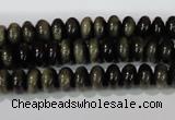 COB260 15.5 inches 5*8mm rondelle golden obsidian beads wholesale