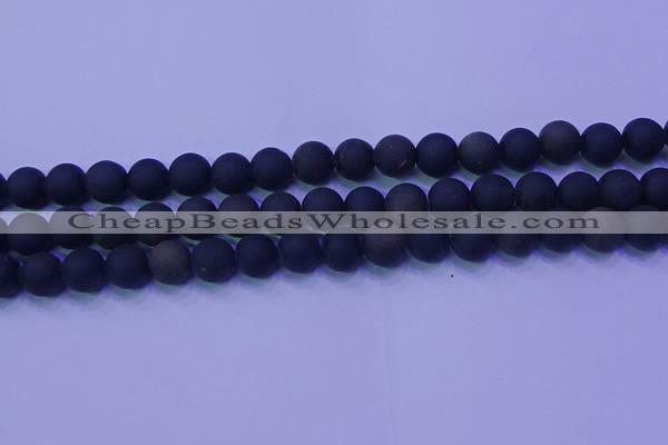 COB279 15.5 inches 8mm round matte golden obsidian beads wholesale