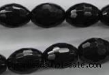 COB375 15.5 inches 13*18mm faceted rice black obsidian beads