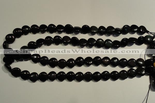 COB466 15.5 inches 8*8mm heart black obsidian beads wholesale