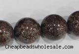 COB558 15.5 inches 20mm round red snowflake obsidian beads wholesale