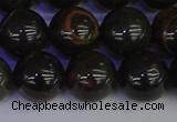 COB655 15.5 inches 14mm round gold black obsidian beads wholesale