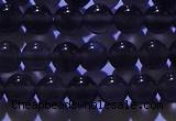 COB701 15.5 inches 6mm round ice black obsidian beads wholesale