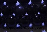 COB703 15.5 inches 10mm round ice black obsidian beads wholesale