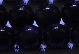 COB714 15.5 inches 12mm round ice black obsidian beads wholesale