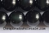 COB723 15.5 inches 10mm round black obsidian gemstone beads