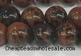 COB753 15.5 inches 10mm round mahogany obsidian beads wholesale