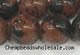 COB755 15.5 inches 14mm round mahogany obsidian beads wholesale