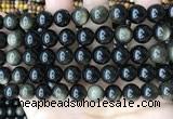 COB769 15.5 inches 12mm round golden obsidian beads wholesale