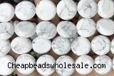 COIN112 15 inches 16mm coin white howlite beads