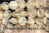 COIN114 15 inches 16mm coin cherry quartz beads