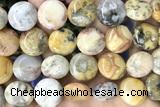 COIN120 15 inches 16mm coin yellow crazy lace agate beads