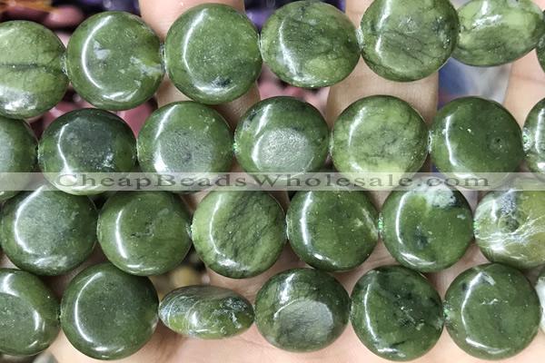 COIN122 15 inches 16mm coin China jade gemstone beads