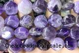 COIN127 15 inches 16mm coin amethyst gemstone beads