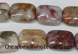 COJ224 15.5 inches 15*20mm rectangle blood stone beads wholesale