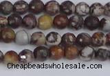 COJ360 15.5 inches 4mm faceted round outback jasper beads