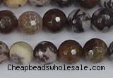 COJ362 15.5 inches 8mm faceted round outback jasper beads