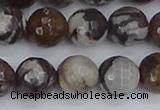 COJ364 15.5 inches 12mm faceted round outback jasper beads