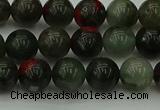 COJ452 15.5 inches 8mm round blood jasper beads wholesale