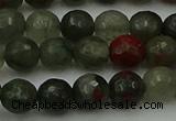 COJ462 15.5 inches 8mm faceted round blood jasper beads wholesale