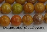 COJ602 15.5 inches 8mm round orpiment jasper beads wholesale