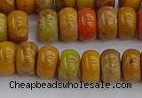 COJ612 15.5 inches 5*8mm rondelle orpiment jasper beads