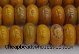 COJ613 15.5 inches 6*10mm rondelle orpiment jasper beads