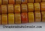 COJ621 15.5 inches 5*8mm heishi orpiment jasper beads