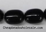 CON28 15.5 inches 15*20mm drum black onyx gemstone beads