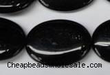 CON37 15.5 inches 22*30mm oval black onyx gemstone beads