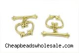 CONN13 2*23mm, 15mm copper toggle clasp gold plated