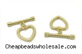 CONN17 3*25mm, 16mm copper toggle clasp gold plated