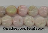 COP07 15.5 inches 13mm flat round natural pink opal beads wholesale