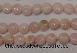 COP1011 15.5 inches 8mm flat round natural pink opal gemstone beads