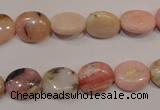 COP1022 15.5 inches 10*12mm oval natural pink opal gemstone beads