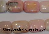 COP1034 15.5 inches 13*18mm rectangle natural pink opal gemstone beads