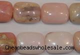 COP1035 15.5 inches 15*20mm rectangle natural pink opal gemstone beads