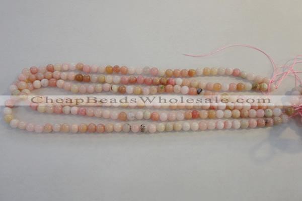 COP1060 15.5 inches 6mm round natural pink opal gemstone beads